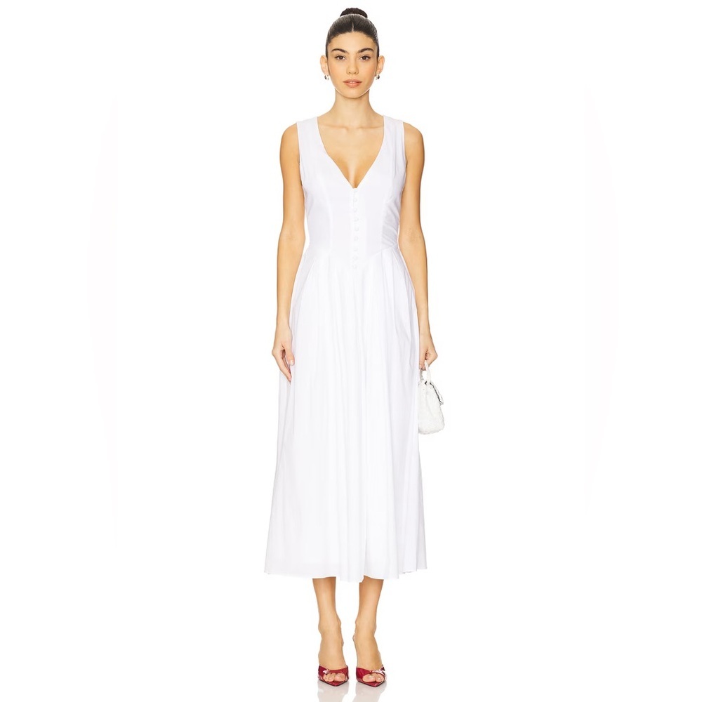 MORE TO COME Rae Midi Dress in White